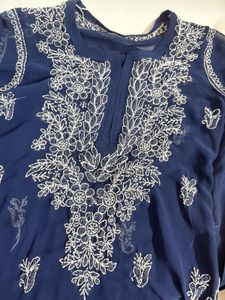 Embroidered Blue Kurta