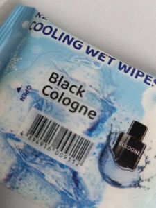 MINISO Black Cologne Refreshing Cooling Wet Wipes
