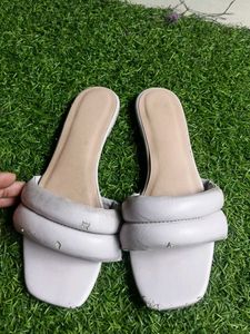 Padded White Flats