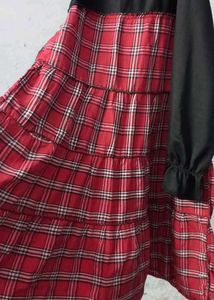 cotton check dress