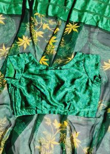 Saree With Stitched Blouse