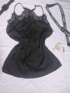 Lace-trimmed Sttrapy Top