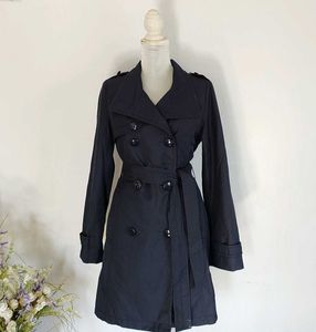 Navy Blue Classic Trench Coat