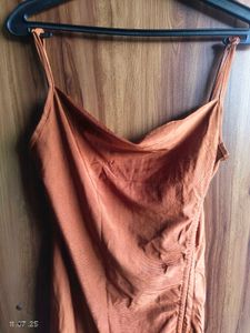 Satin Dress With Draw String