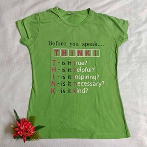 Green 'Think' Graphic Tee