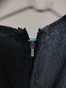 Elegant Navy Lace Dress