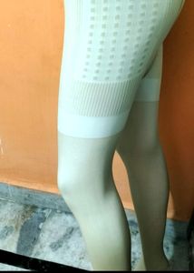 High Waist Long Stockings Black And Skin Colour