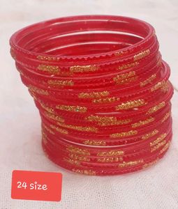 pink glass bangals