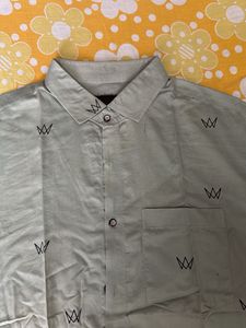 Patterned Button-Down Shirt