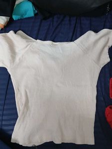 Ribbed Ruched Front Top