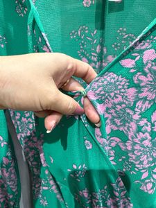 H&amp;M Floral Green Dress