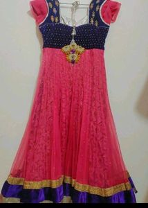 Rose Anarkali Kurti With Dupatta For 30 Bust