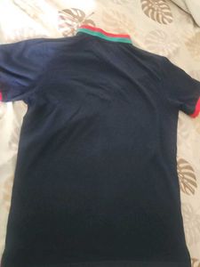 Splash Flamingo Print Polo T-Shirt- M size