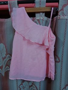 Baby Pink One Shoulder Top