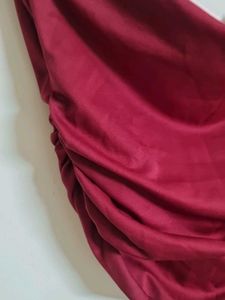 Burgundy Draped Top