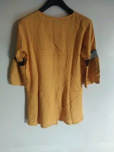 Mustard Button-Up Top