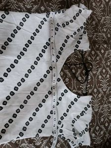 White Printed Kurta Set