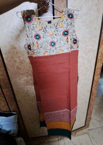 Short Kurta With Embroidered Yoke