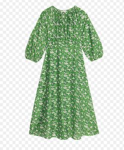 Green Floral Print Dress