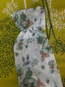 Floral Print Smocked Sheer Top