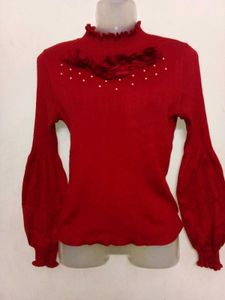 Korean Style Sweater Rose Design 🌹