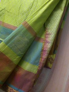 Mustard Yellow Silk Saree