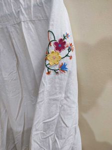 Embroidered White Shirt