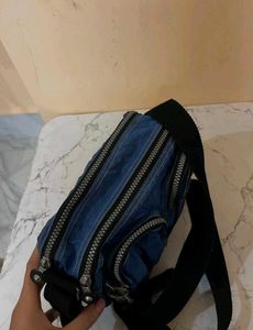 Kipling Blue Denim Crossbody Bag