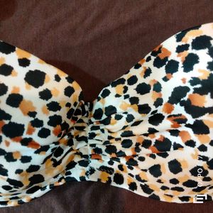 Animal Print Bandeau Bra