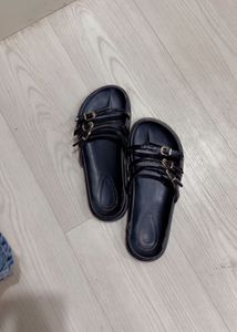 Black Buckled Sandals