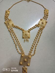 golden double necklace