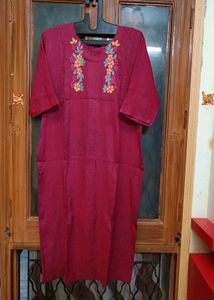🇳🇿💫❤️Red Embroidered Kurti Beautiful Design