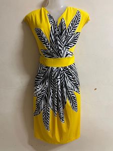 Korean Yellow Party Wear One Piece