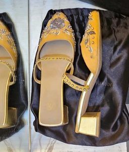 Mustard Yellow Embellished Heel.