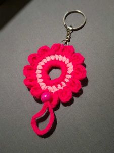 Crochet Flower Keychain