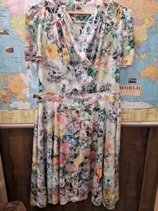 Retro Floral Skater Dress