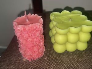 Unique Decorative Candles - Set of 2