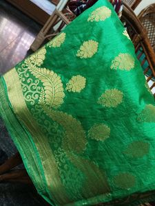 Beautiful Parrot 🦜 Green Colour Saree