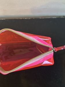 Transparent Neon Pink Pouch