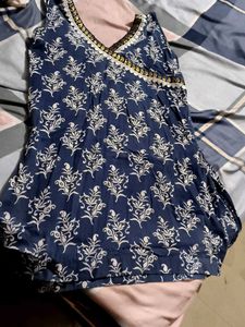 Blue Printed Top