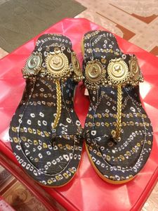 Nevy Blue Jhumka Chappal