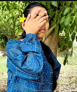 Roadster Blue Blouson Top