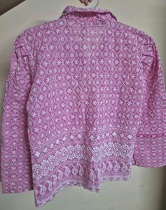 Pink Embroidered Jacket/Top