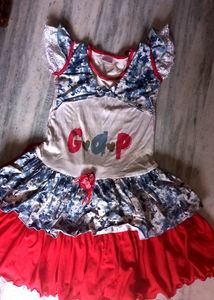 Pure Cotton Mini Frock Type Dress