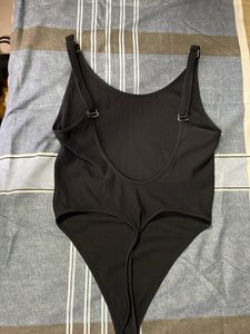 Black Backless Bodysuit