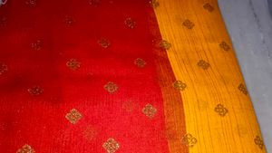Elegant Red &amp; Gold Saree