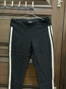 Black Legging With White Stripes