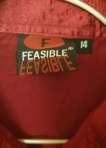 Boys Party Wear Red Shirt