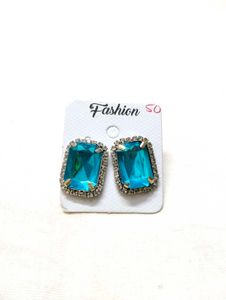 Teal Gemstone Earrings