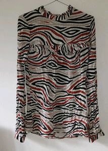 Animal Print Long Sleeve Top